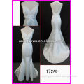 2014 fashion spaghetti strap lace & chiffon wedding gown low back